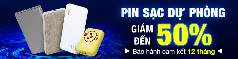 Pin sạc dự phòng giảm 50%